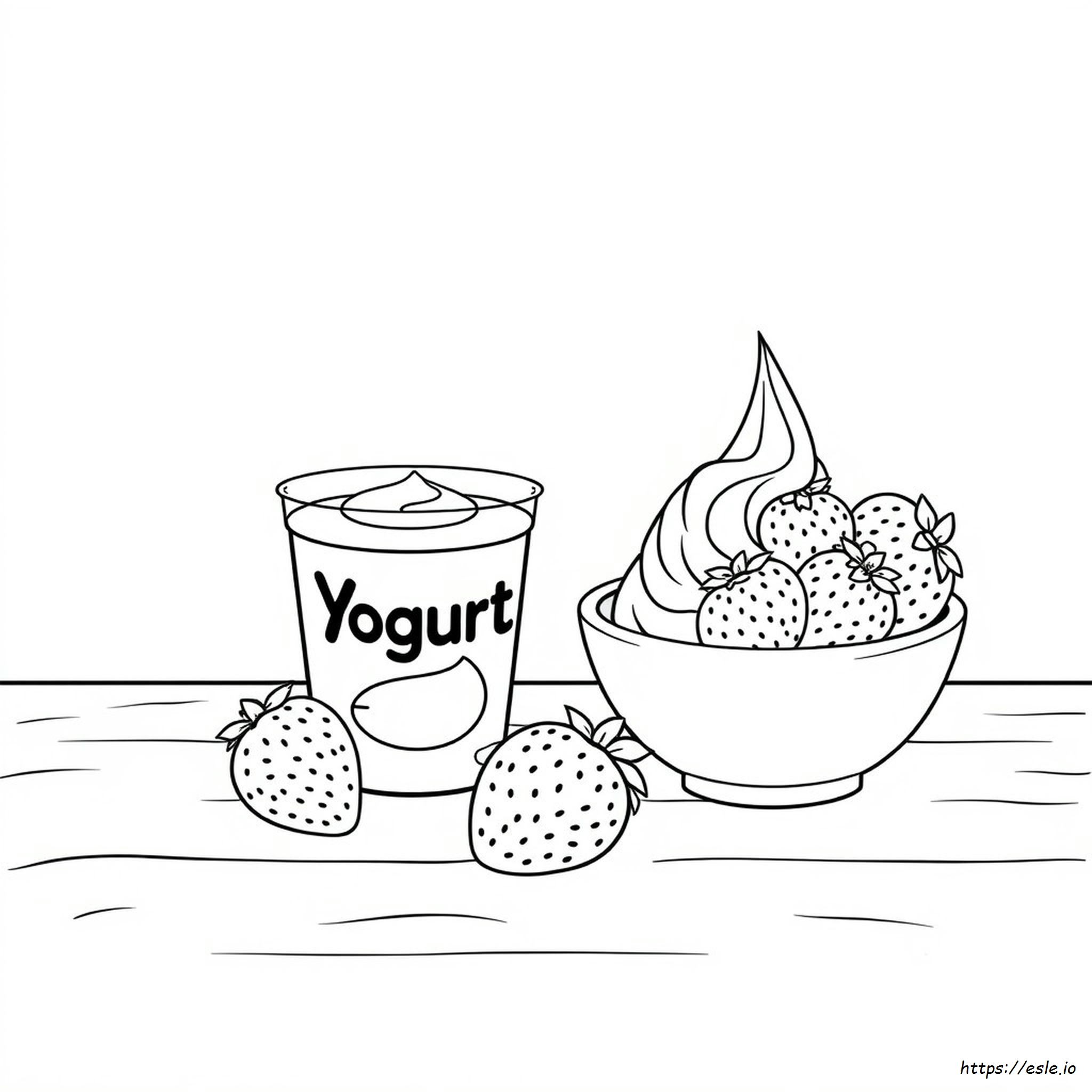 ヨーグルト ぬりえ