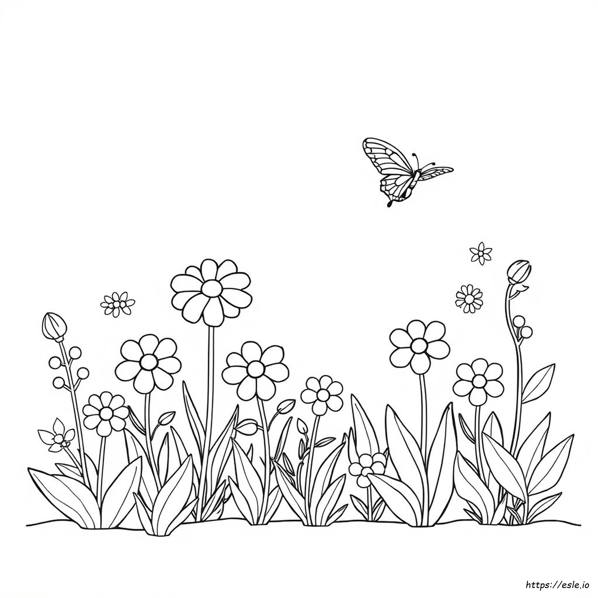 Coloriage Jardin