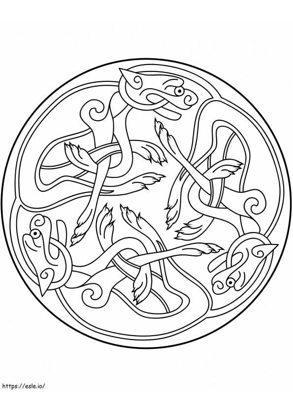 Design de Ornamento Celta para colorir