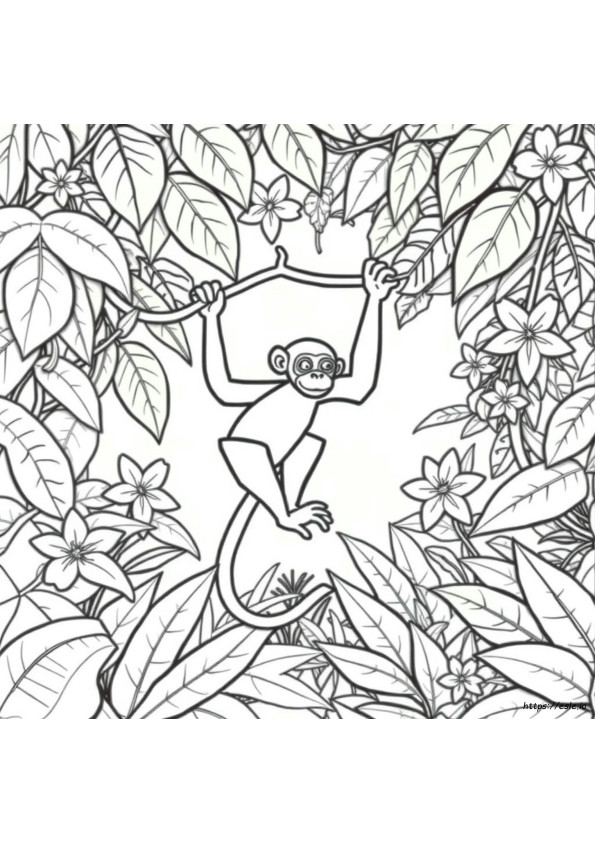 Coloriage Singe Araignée