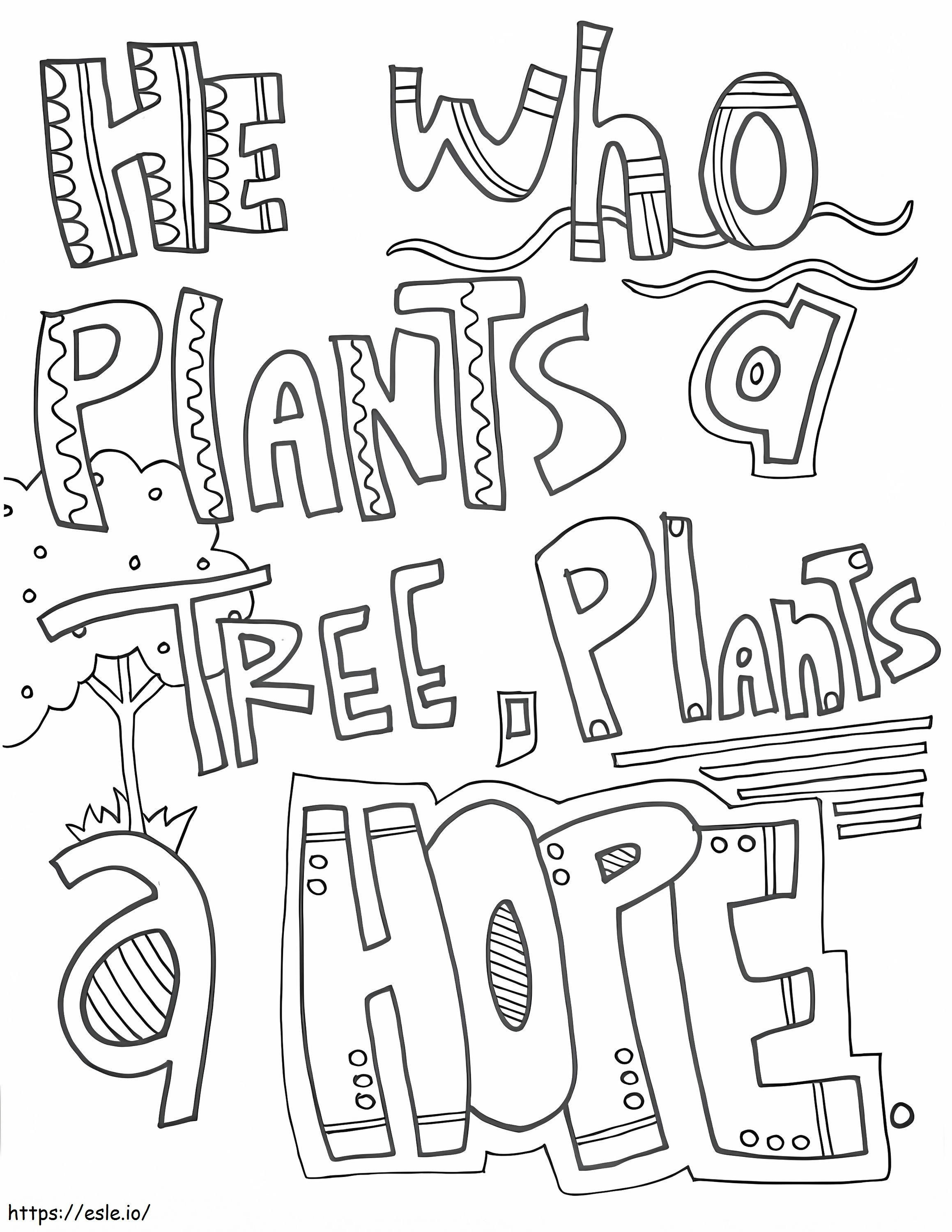 Arbor Day 5 coloring page