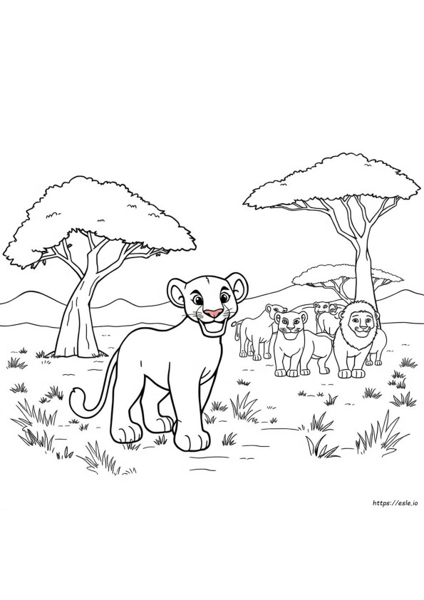 A Guarda Do Leão Para Colorir