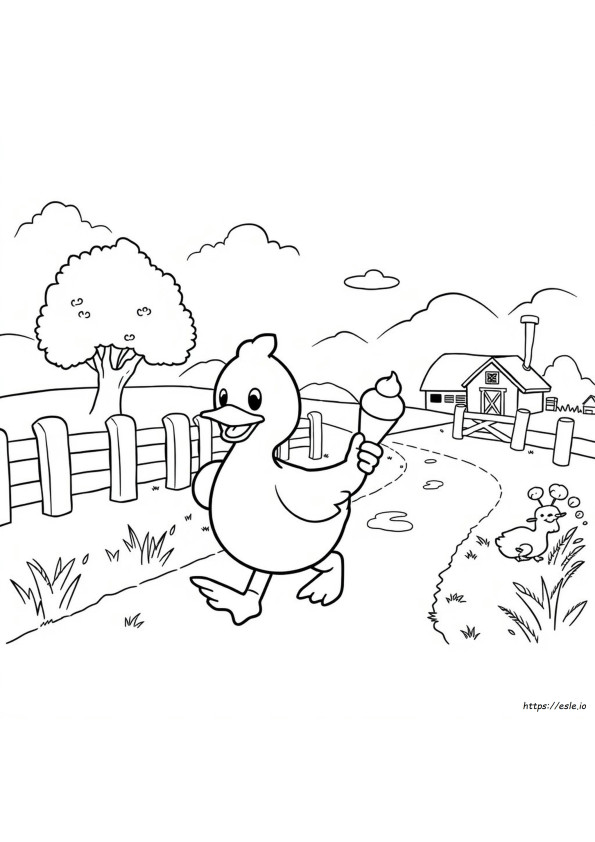 Páginas Para Colorear De Ducky Momo