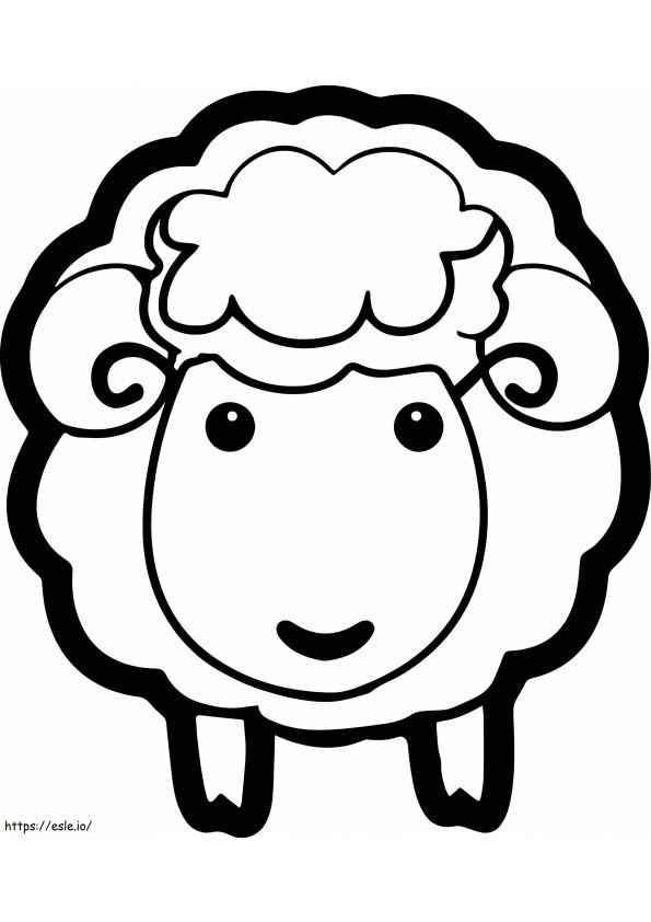 Coloriage Portrait de mouton à imprimer dessin