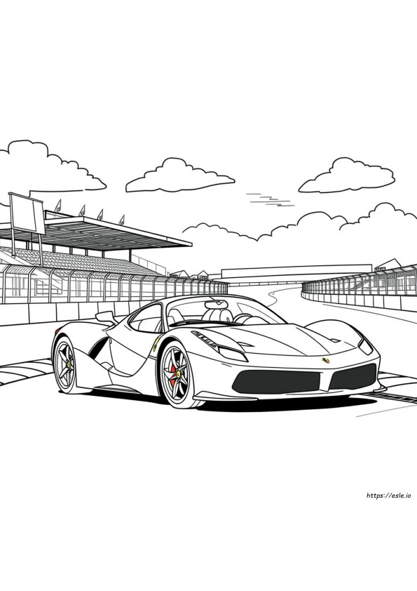 Carro Ferrari Para Colorir