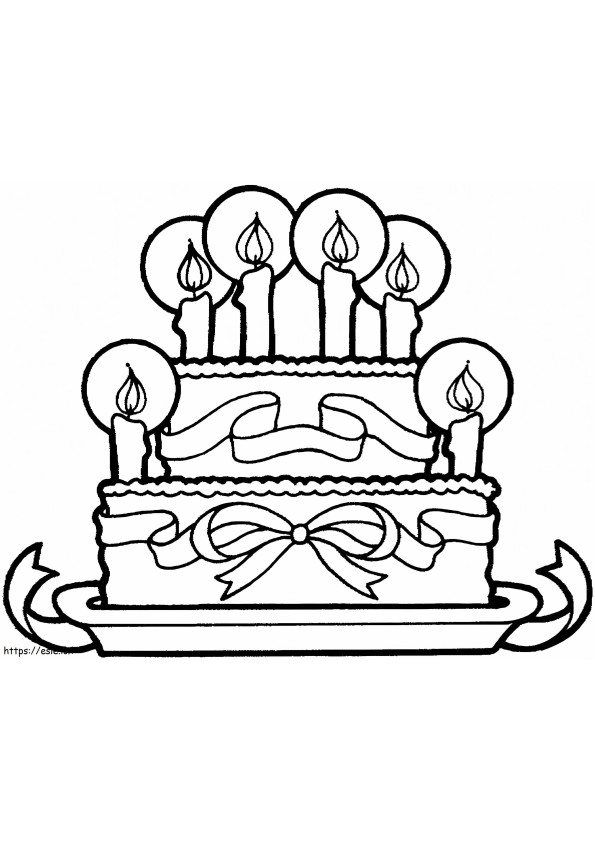 Birthday 6 coloring page