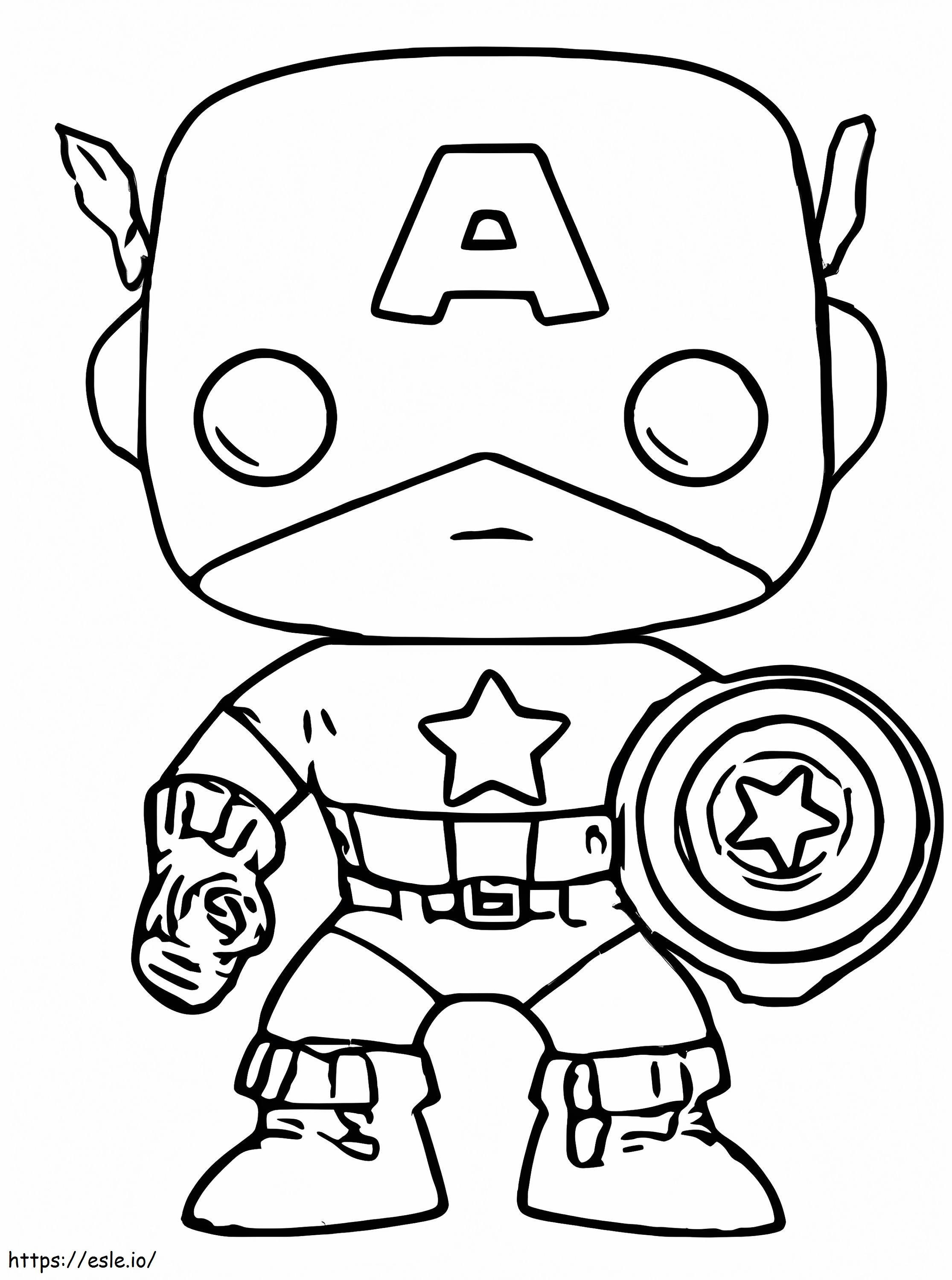 Coloriage Captain America Funko Pops à imprimer dessin