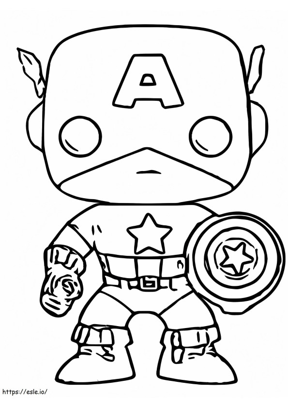 Capitán América Funko Pops para colorear