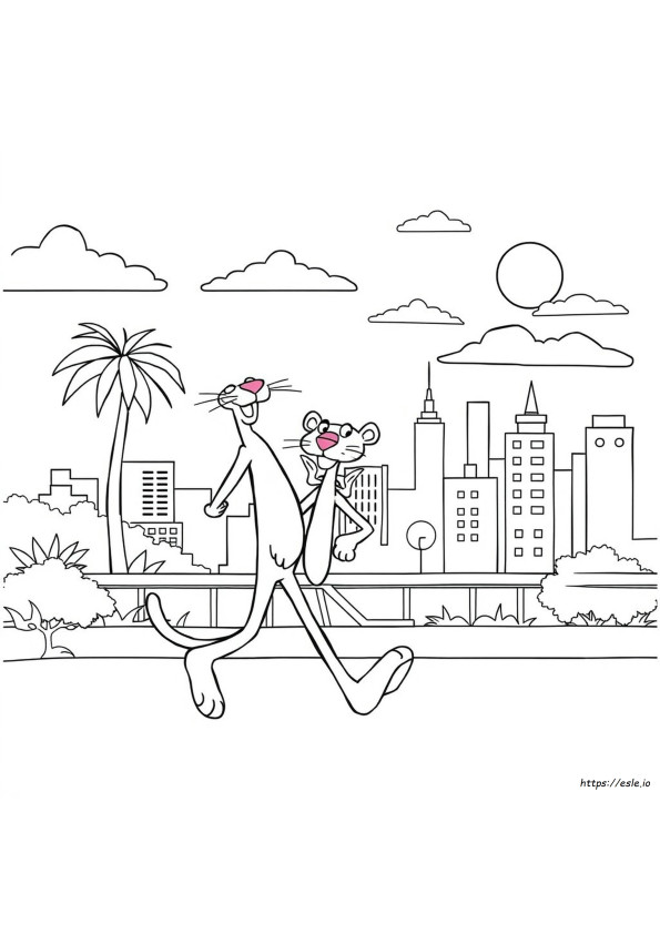 Pink Panther Colouring Pages