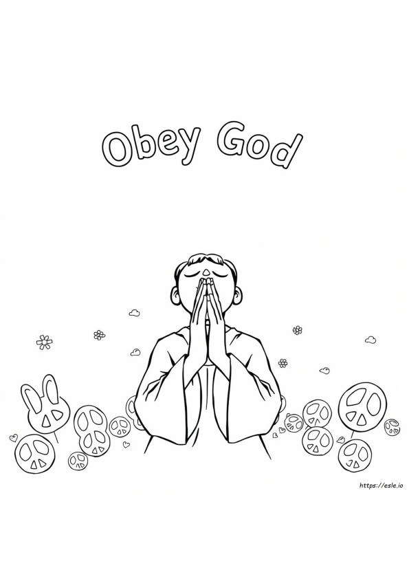 Obey God Coloring Page