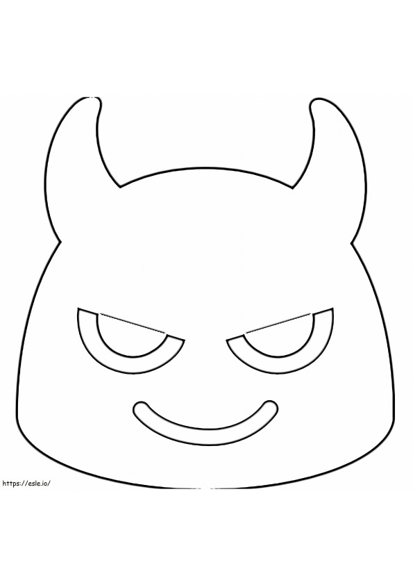 Emoji-duivel kleurplaat