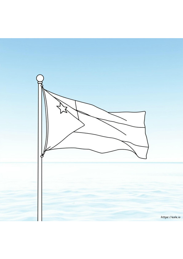 Bahamas Flag Coloring Page
