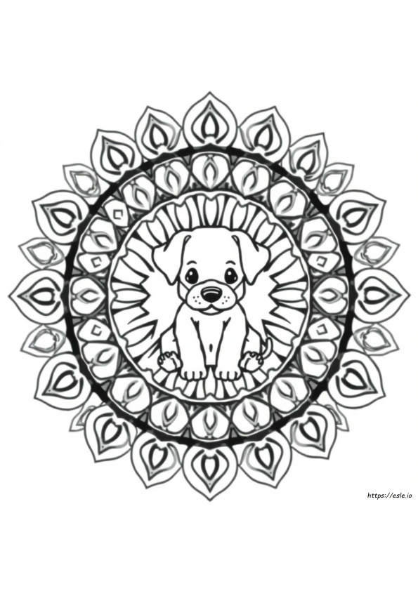 Mandala Cuccioli Da Colorare