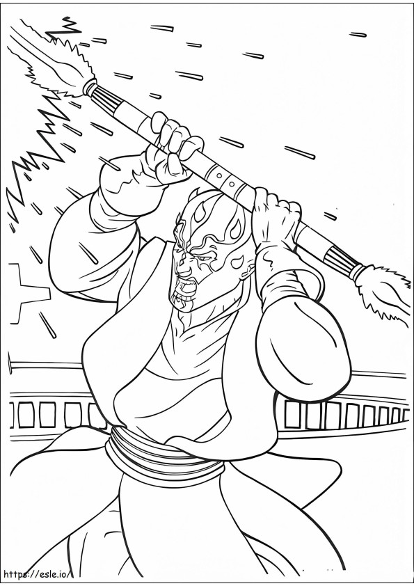 Dark Maul Star Wars coloring page