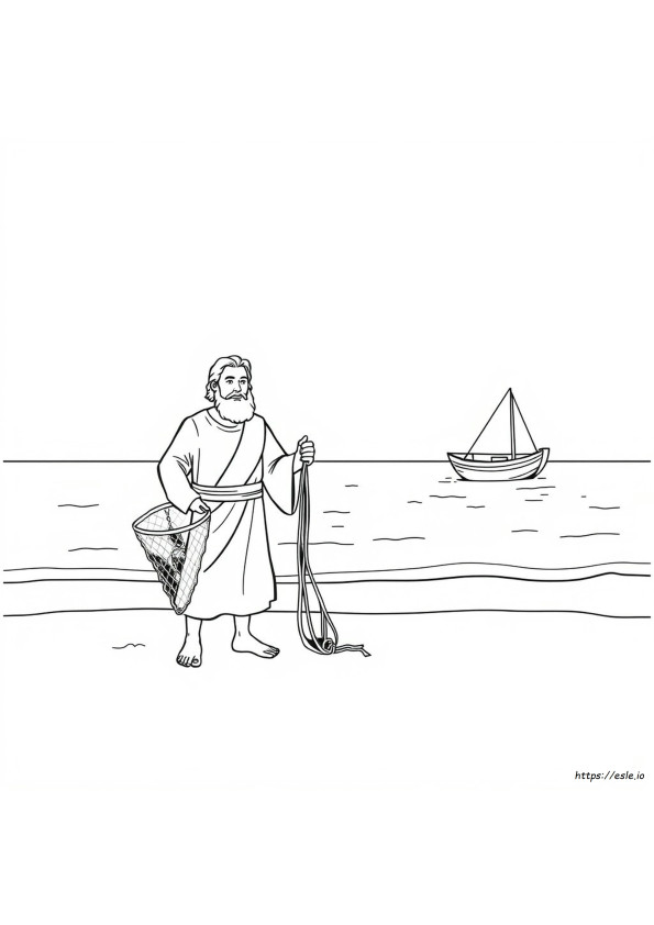 Bible Story Fishers Of Men Coloring Page