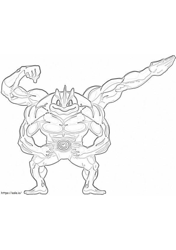 Cool Machamp coloring page