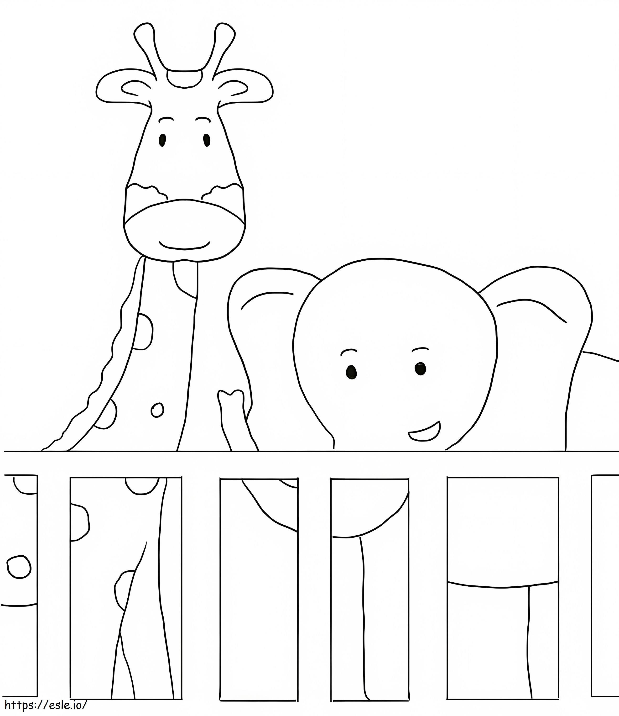Adorable Zoo Animals coloring page