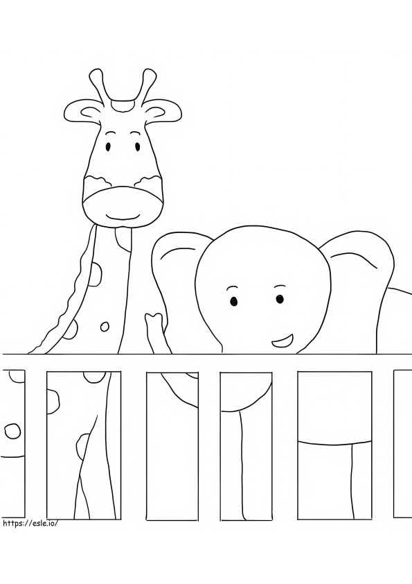 Adorable Zoo Animals coloring page