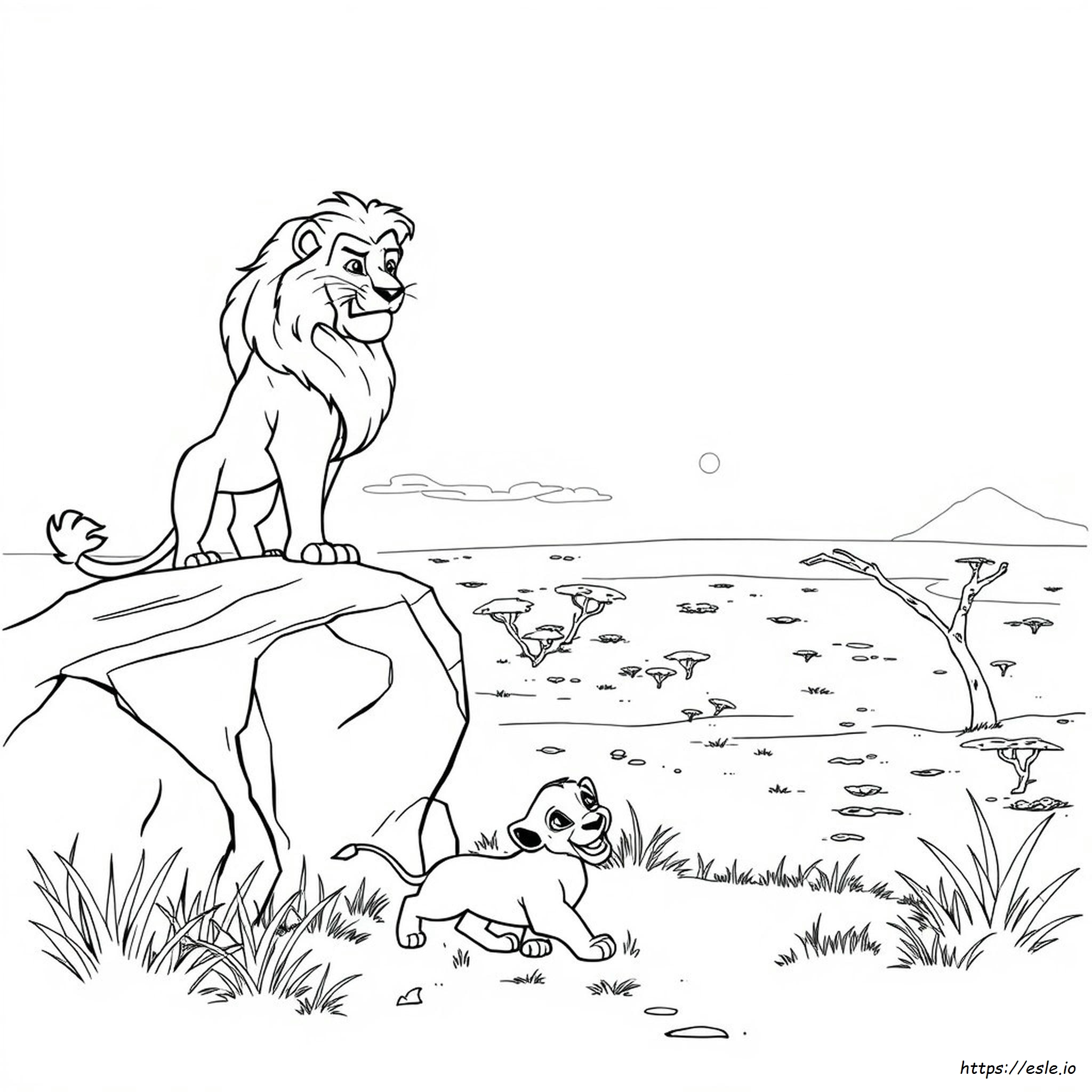 Lion King 2 Colouring Pages