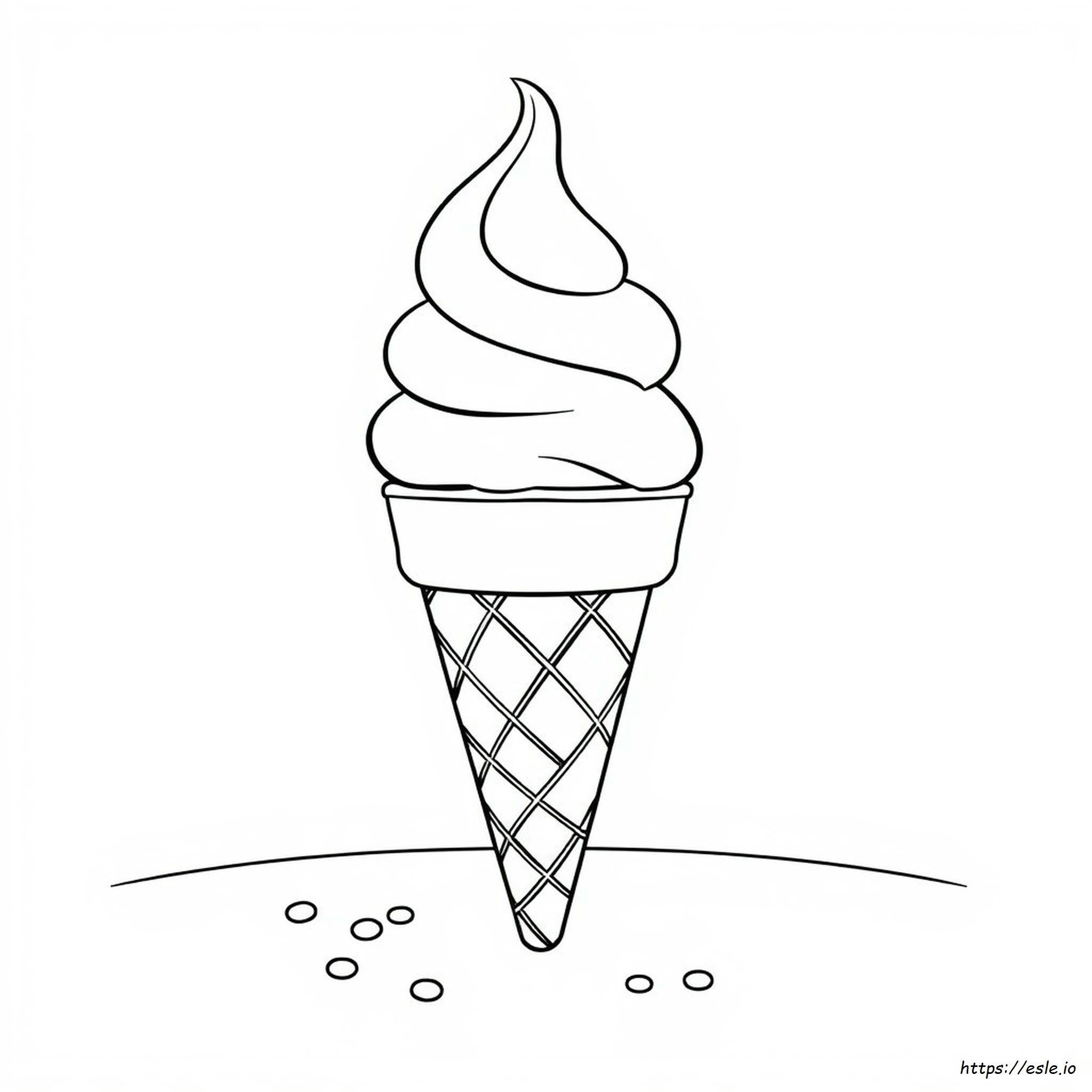 Gambar Mewarnai Kerucut Es Krim Dapat Dicetak Gratis