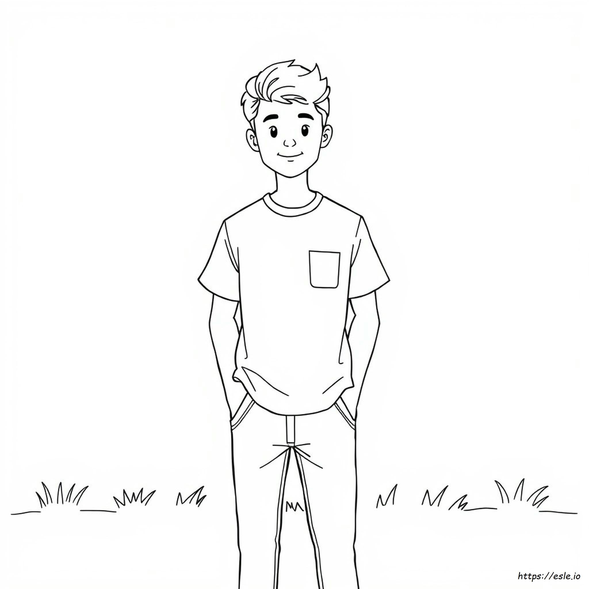 White T Shirt Coloring Page