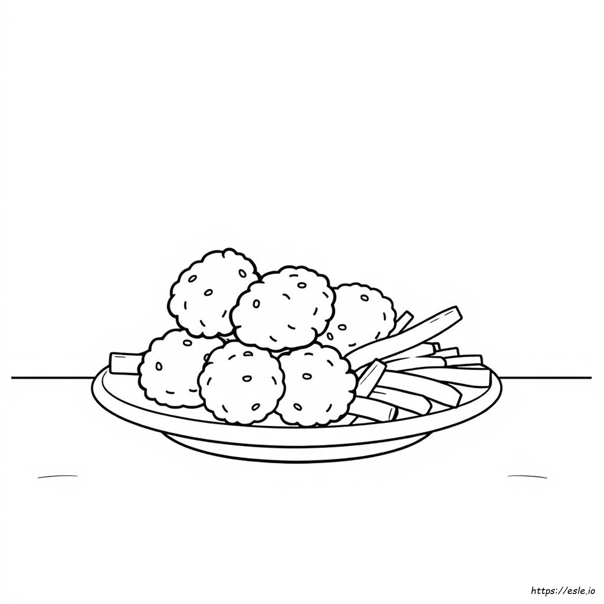 Nugget De Pollo Para Colorear