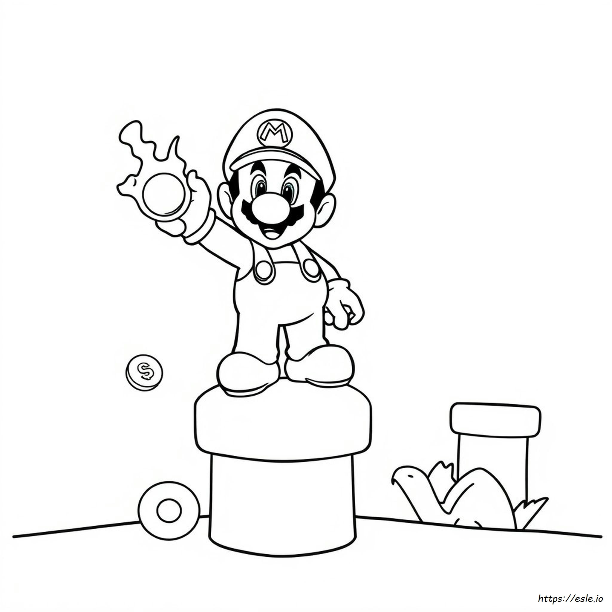 Colouring Sheet Mario