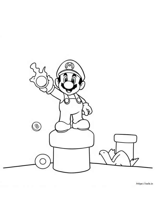 マリオのぬりえ