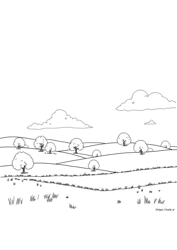 Printable Scenery Coloring Pages