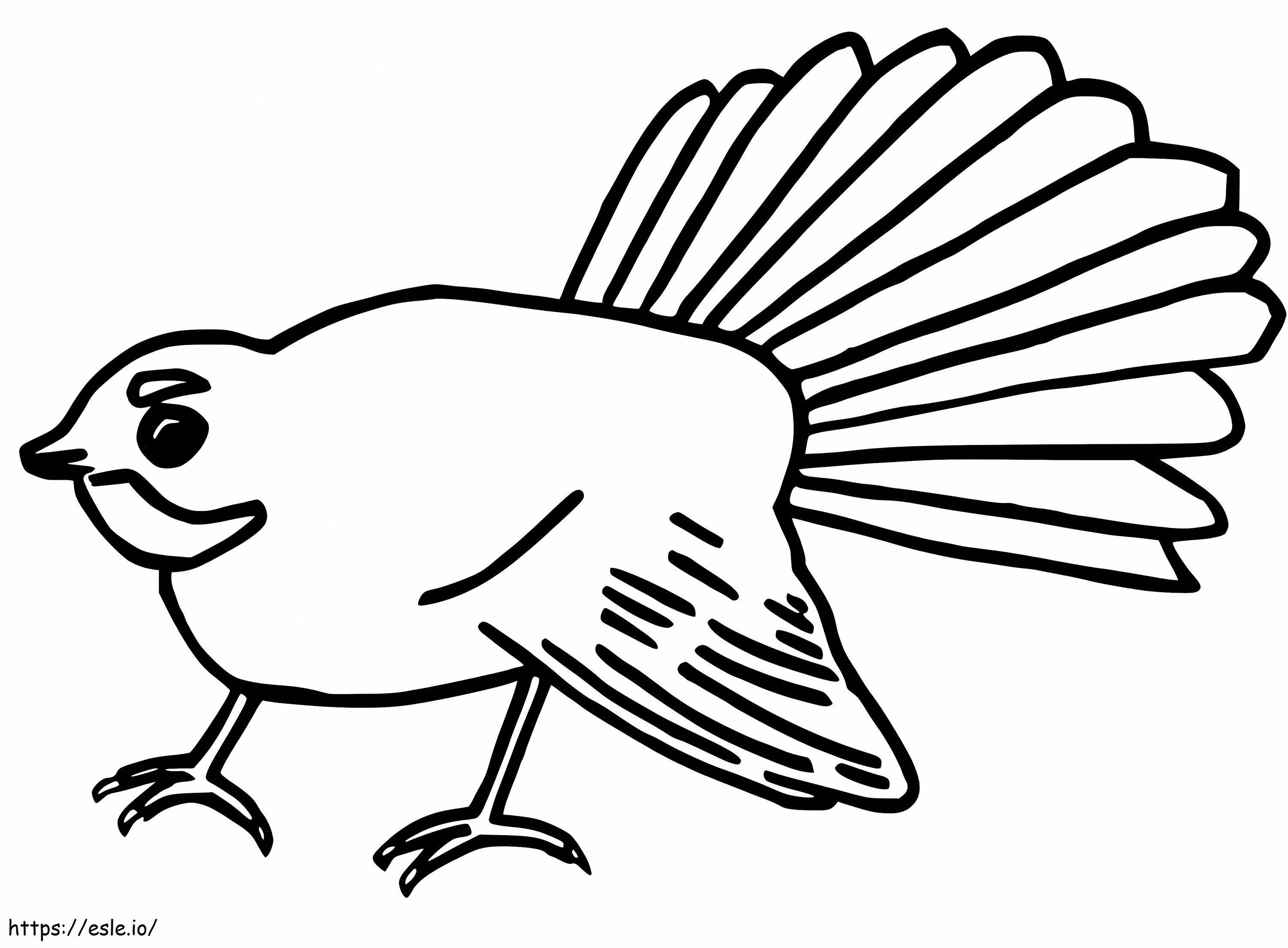 Fantail Printable coloring page