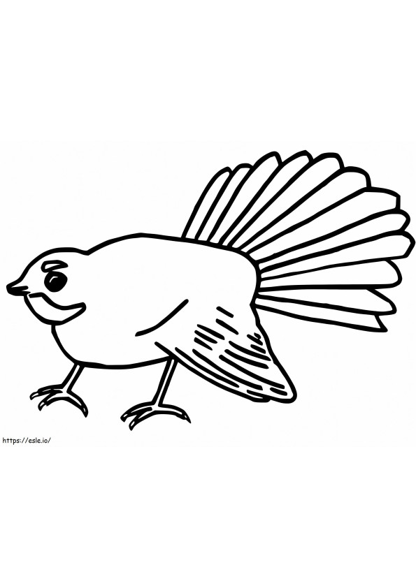 Fantail Printable coloring page