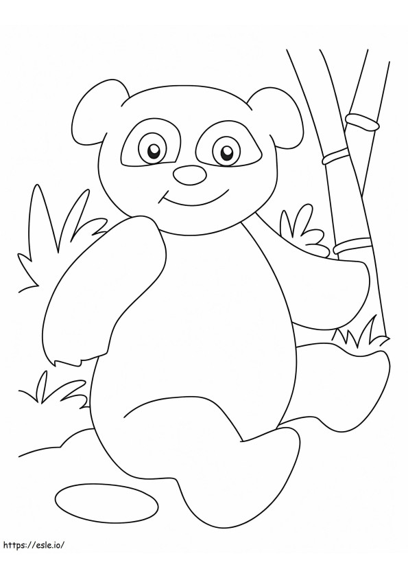 Coloriage Panda souriant à imprimer dessin