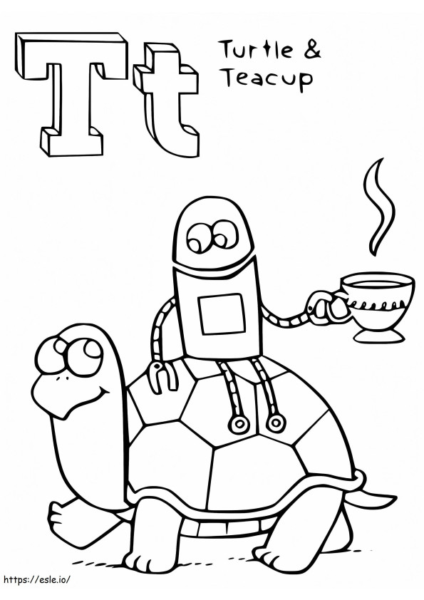 StoryBots Letter T coloring page