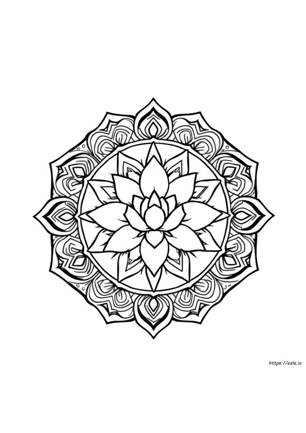 Buddhist Mandala Coloring Pages