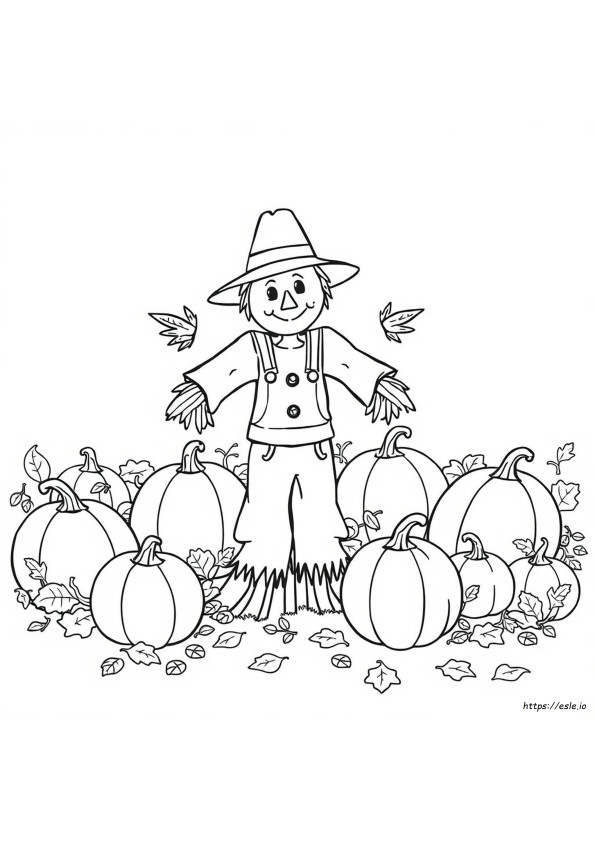 Fall Scarecrow Coloring Pages