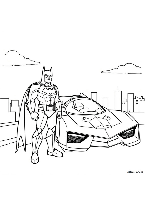 Coloriages Batman Et Batmobile