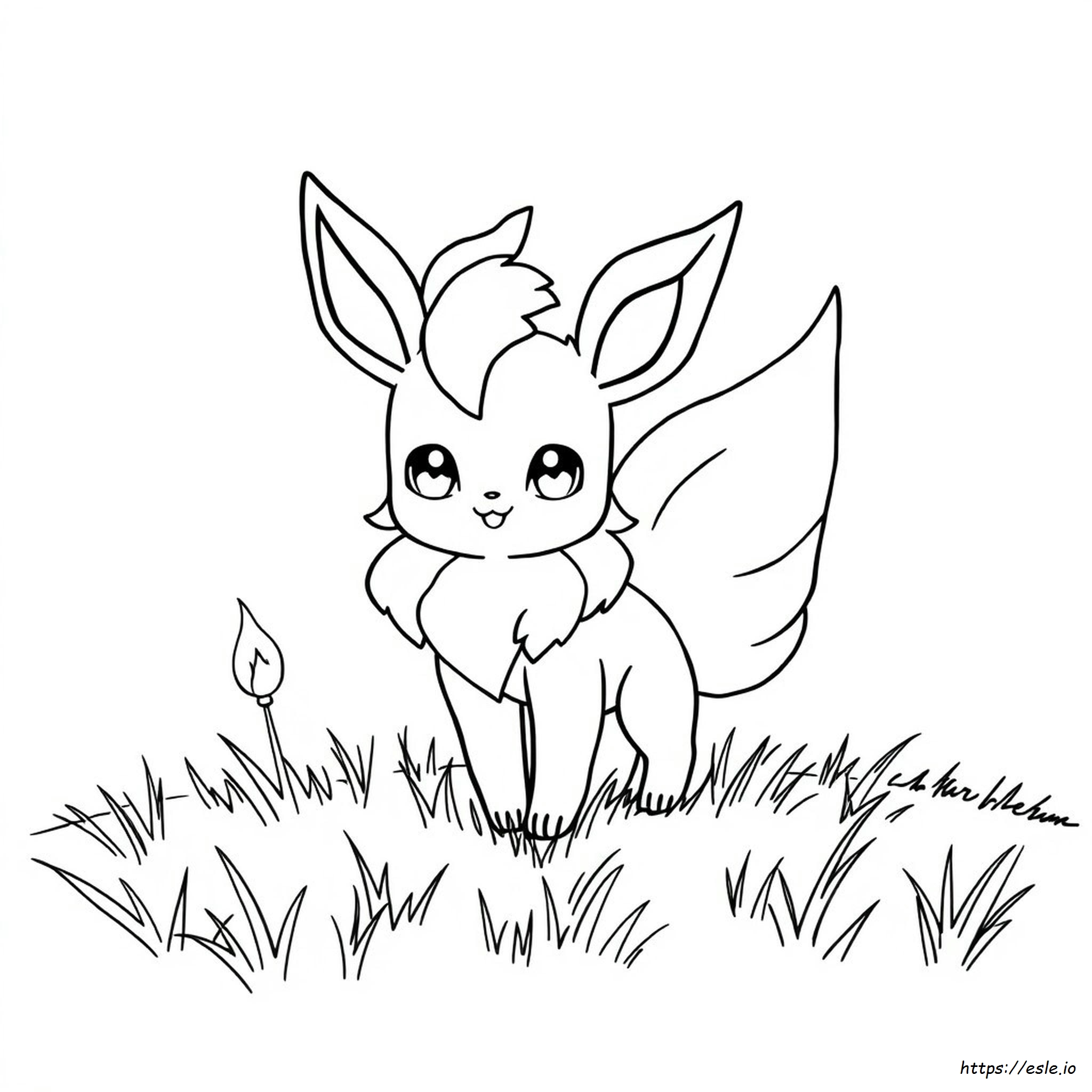 Cute Flareon Coloring Page