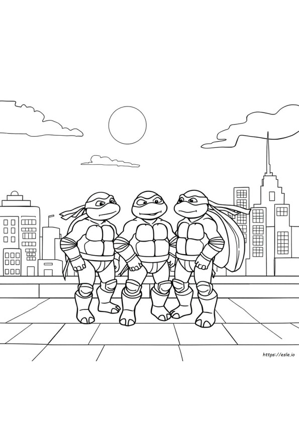 Tmnt Renk Isimleri Boyama Sayfası