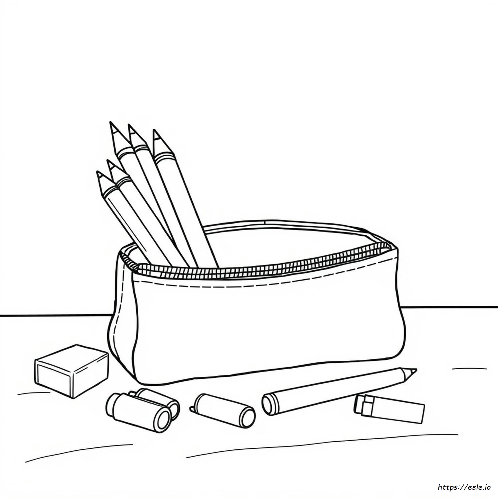 Pencil Case Colouring Page