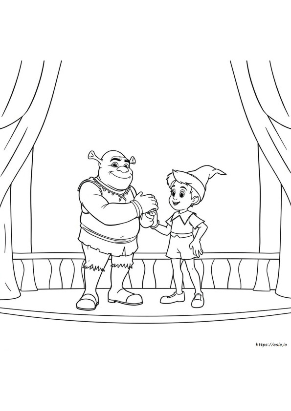 Shrek Pinocchio Coloring Pages