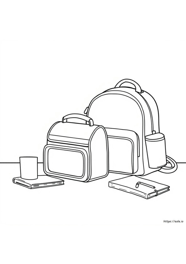 Lunch Box Colouring Page