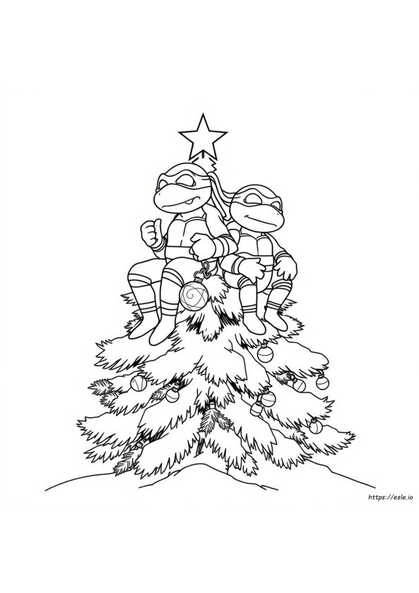 Teenage Mutant Ninja Turtles Christmas Coloring Pages