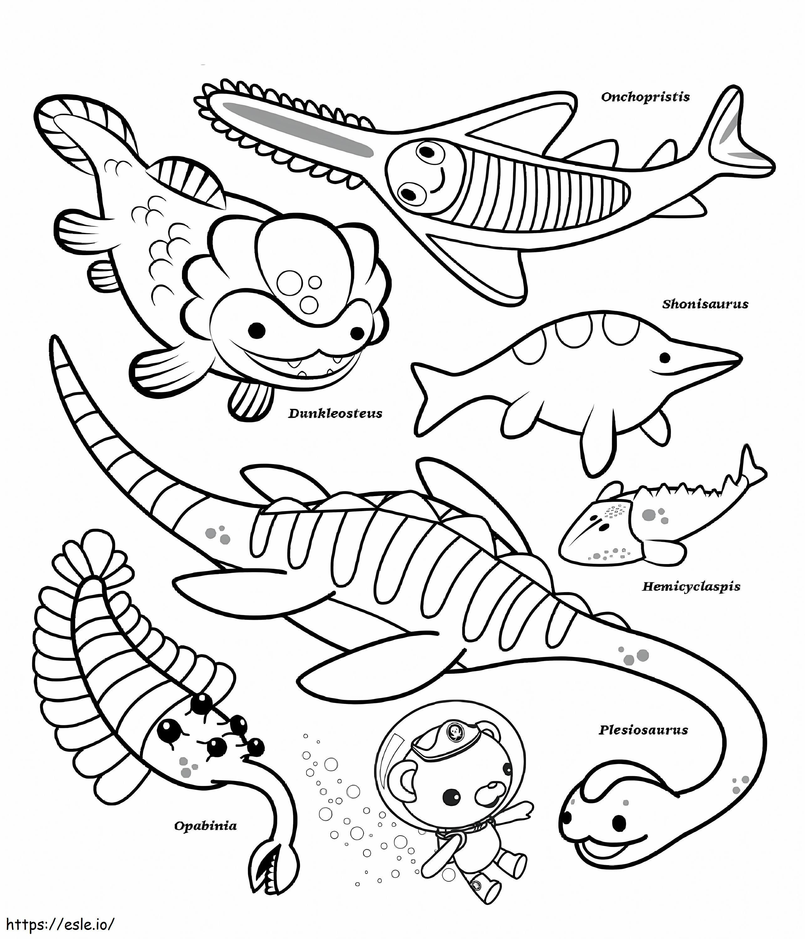 Octonautas Criaturas do Oceano para colorir