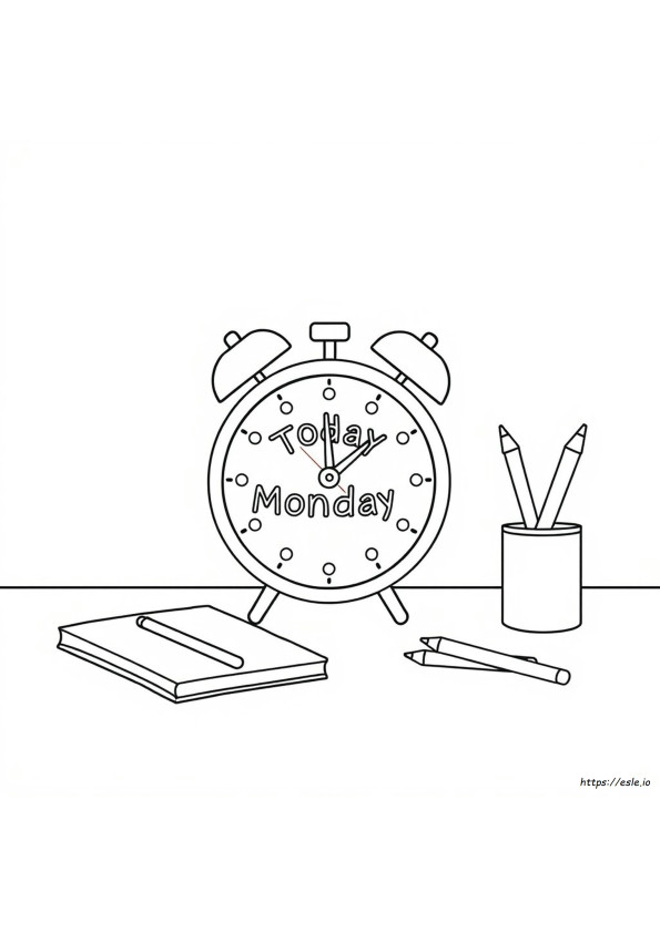 Today Is Monday Coloring Pages