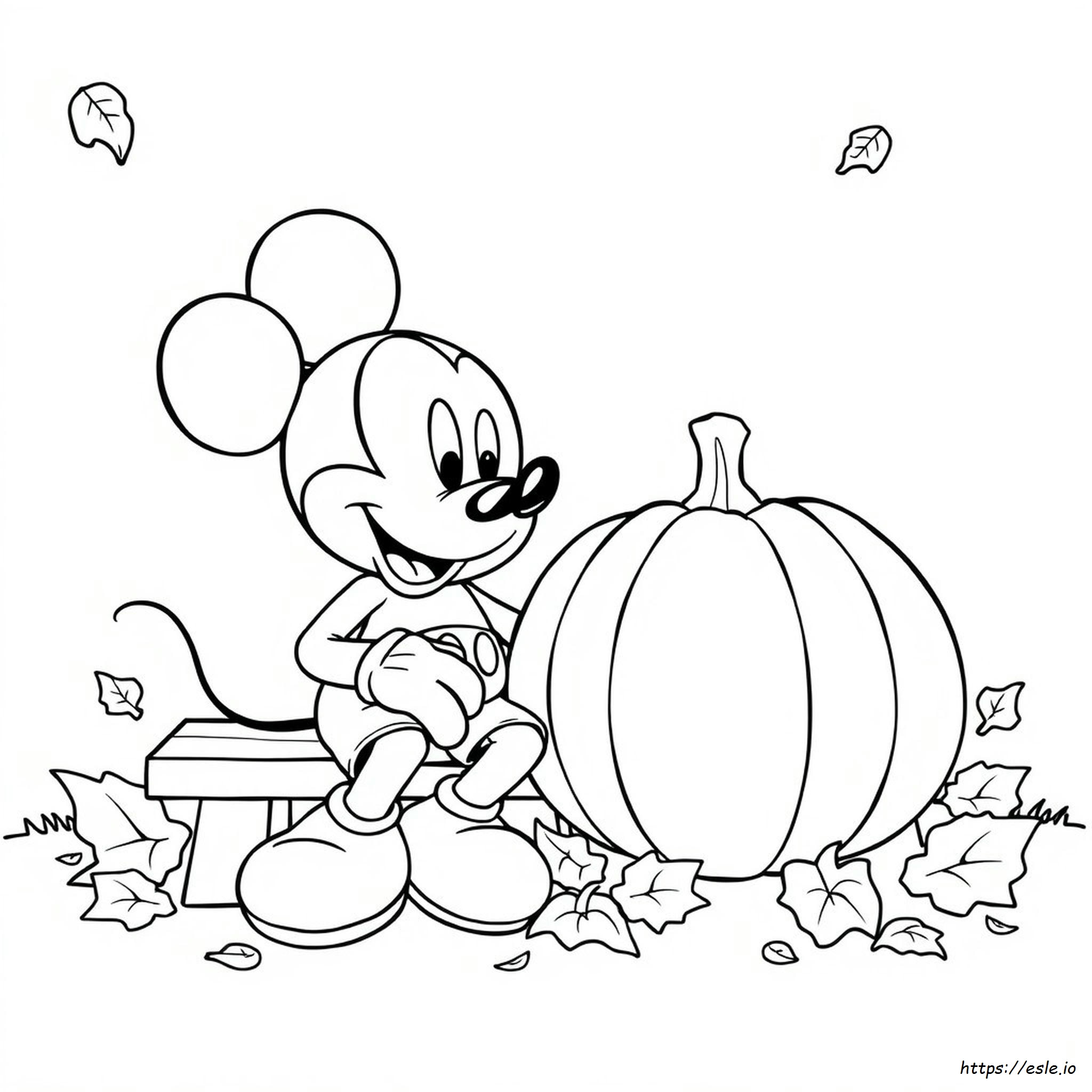 Mickey Mouse Pumpkin Coloring