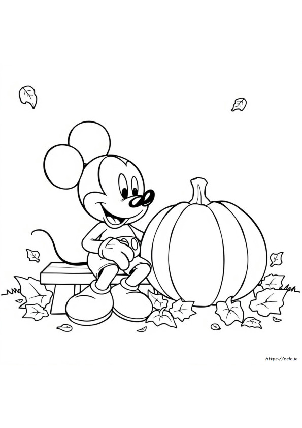 Coloriage Citrouille Mickey Mouse