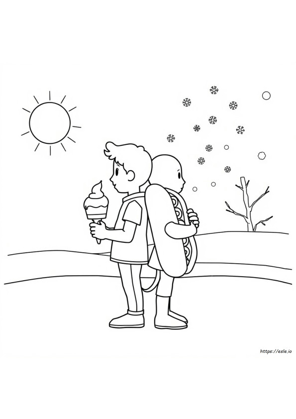 Opposites Coloring Sheet