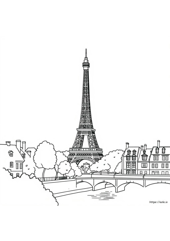Torre Eiffel Da Colorare