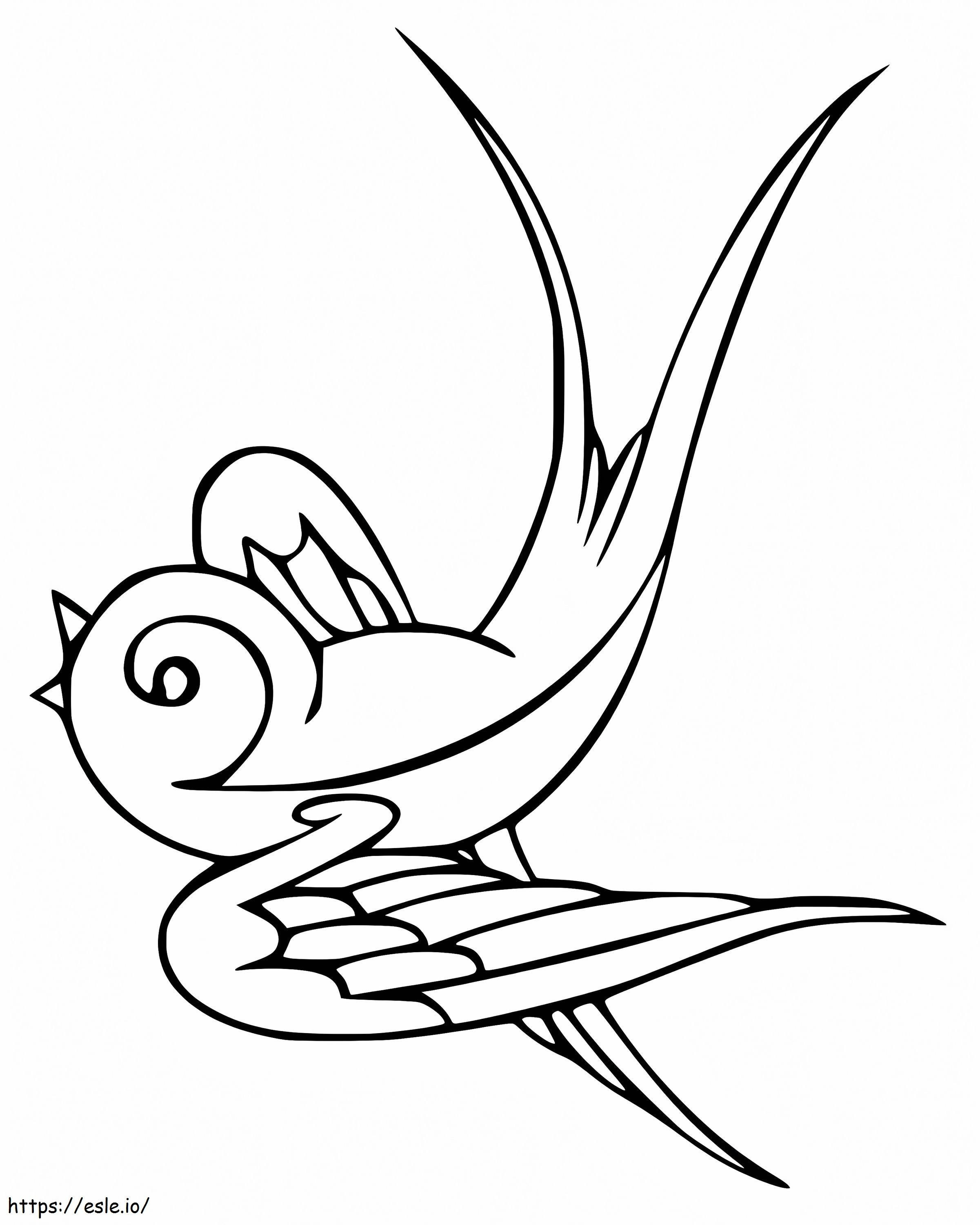 Swallow 2 coloring page