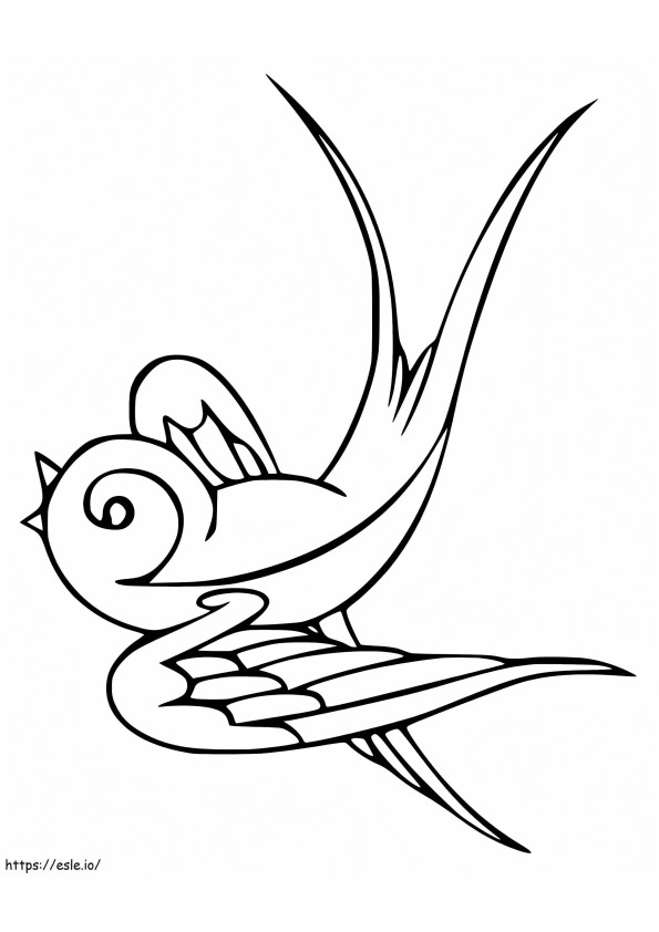 Swallow 2 coloring page